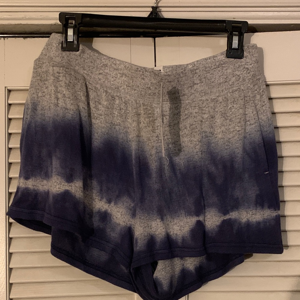 Roxy Heathered Gray and Indigo Knit